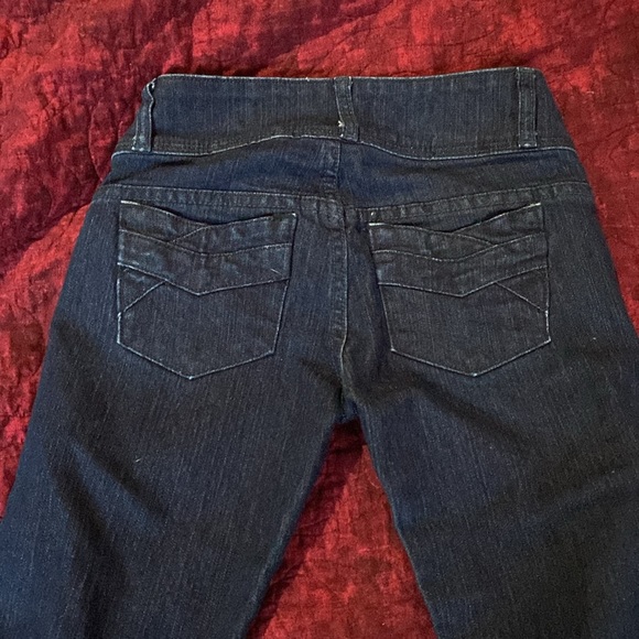 Dark blue nitrogen jeans. Flared - Picture 5 of 6